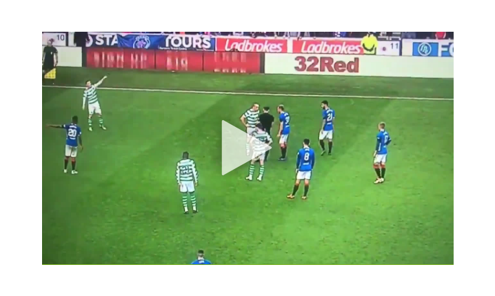 Rzut sędziowski w meczu Rangers vs Celtic xD [VIDEO]